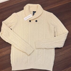 Cream Cable Knit Sweater